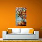IARTS Oil Painting Modern Abstract Knife Maples Along Road Hand Painted Canvas with Stretched Fram