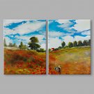 IARTS Abstract Oil Painting The Mountain View Set of 2 with Stretched Frame Painting For Home Deco