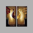 Stretched (Ready to hang) Hand-Painted Oil Painting 32"x32" Canvas Wall Art Modern Abstract Dinnin
