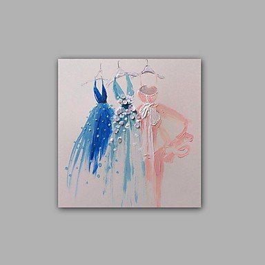 100% Hand-Painted Abstract Hang-Painted Oil PaintingModern / Classic One Panel Canvas Oil Painting