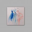100% Hand-Painted Abstract Hang-Painted Oil PaintingModern / Classic One Panel Canvas Oil Painting