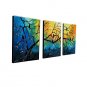Hand-Painted Landscape / Animal 100% Hang-Painted Oil Painting,Modern / Pastoral Three Panels Canv