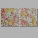 Hand-Painted Abstract / Landscape 100% Hang-Painted Oil Painting,Modern / Classic Two Panels Canva