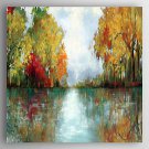 Oil Painting Impression Landscape Hand Painted Canvas with Stretched Framed Ready to Hang