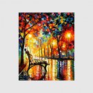 Hand-Painted Modern Street Scape PaintingsOne Panel Canvas Oil Painting