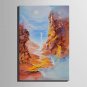 Mini Size E-HOME Oil painting Modern The Valley Scenery Pure Hand Draw Frameless Decorative Painti