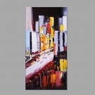 Hand-Painted Knife European Streetscape Oil Painting Wall Art With Stretcher Frame Ready To Hang