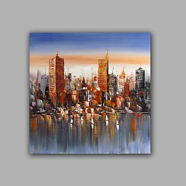 100%  Hand-Painted Abstract / Landscape Hang-Painted Oil PaintingModern / Classic One Panel Canvas