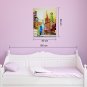 IARTS Modern Abstract Oil Painting Modern City Architecture Landscape Picture with Stretched Frame