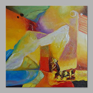 IARTS Modern Abstract Multi-Color Drawing Oil Painting On Canvas with Stretched Frame Wall Art For