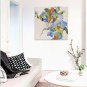 IARTS Abstract Oil Painting The Modern Bright Colorful Blue & Green Paint Picture with Stretched F