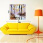 Hand-Painted Landscape Horizontal Panoramic,Artistic Nature Inspired Outdoor One Panel Canvas Oil