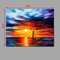 With Stretcher Frame Ready To Hang Hand-Painted Seascape Sunrise Oil Painting For Home Decoration