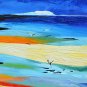 Mini Size E-HOME Oil painting Modern Coastal Landscape Pure Hand Draw Frameless Decorative Paintin