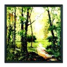 Landscape Woods Framed Oil Painting