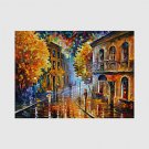 Hand-Painted Modern Street Scape Paintings One Panel Canvas Oil Painting