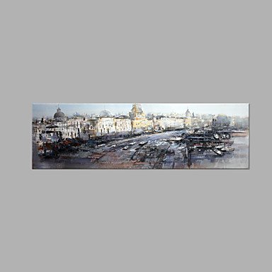 IARTS Hand Painted Modern Abstract 18 Century European City View Oil Painting On Canvas with Stret