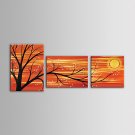 IARTS Oil Painting Modern Landscape Blooming Branches Flower Trees Set of 3 Hand Painted Canvas wi