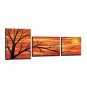 IARTS Oil Painting Modern Landscape Blooming Branches Flower Trees Set of 3 Hand Painted Canvas wi