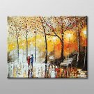 Hand-Painted Landscape One Panel Canvas Oil Painting For Home Decoration