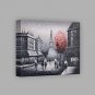IARTS Hand Painted Modern Abstract Stroll in Paris Eiffel Tower Grey & Red Oil Painting On Canvas
