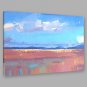 IARTS Hand Painted Modern Abstract Porcelain Blue Color & Red Oil Painting On Canvas Set of 3 with
