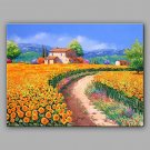 Large Size Hand-Painted Landscape Mediterranean One Panel Canvas Oil Painting For Home Decoration