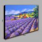 Large Size Hand-Painted Landscape Lavender Flower Sea  One Panel Canvas Oil Painting For Home Deco