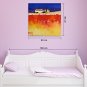 IARTS Hand Painted Modern Abstract Landscape View with Red Feild Oil Painting On Canvas Stretched