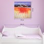 IARTS Hand Painted Modern Abstract Landscape View with Red Feild Oil Painting On Canvas Stretched