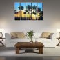 Ready to Hang Stretched Framed Hand-Painted Oil Painting Canvas Wall Art Seascape Coco Trees Wave