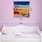 IARTS Hand Painted Modern Abstract Landscape View with Red Feild Oil Painting On Canvas Stretched