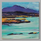 IARTS Hand Painted Modern Abstract Landscape View with Red Feild Oil Painting On Canvas Stretched