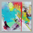 IARTS Abstract Oil Painting The Modern Colorful Paint Splash Picture with Stretched Frame Painting