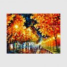 Hand-Painted Modern Street Scape Paintings One Panel Canvas Oil Painting