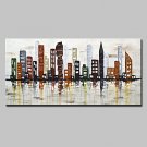 Hand-Painted Knife City Oil Paintings On Canvas Modern Abstract Wall Art Picture For Home Decorati