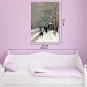 IARTS Hand Painted Modern Abstract Walking in Snowy Day European Style Oil Painting On Canvas with