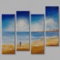 IARTS Hand Painted Modern Abstract A Day Wonder in Summer Beach Set of 4 Oil Painting On Canvas wi