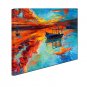 Hand-Painted Abstract Sailing Boat Oil painting Ready To Hang Modern One Panels Canvas Oil Paintin