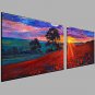 Hand-Painted Sea Landscape Oil Painting Two Panel Canvas Oil Painting Per Panel Size 60*90CM