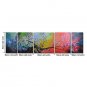 Hand-Painted Oil Painting on Canvas Wall Art Abstract Purple Blossom Flowers Five Panel Ready to H