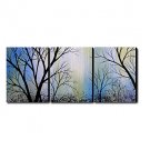 Hand-Painted Landscape Three Panels Canvas Oil Painting For Home Decoration