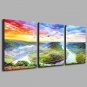 Embouchure 3 Panels Hand-painted Oil Paintings on Canvas Modern Artwork Wall Art for Room Decorati