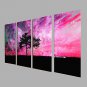 Hand-Painted Modern Landscape Oil Painting Four Panel Canvas Oil Painting Multi Split Oil Painting