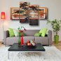 Ready to Hang Stretched Hand-Painted Oil Painting 64"x44" Four Panels Canvas Wall Art Modern Trees