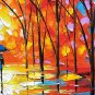 Stretched Landscape Painting A Couple Walking Along the Street Modern Wall Art 60x120cm Ready to
