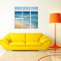 IARTS Hand Painted Modern Abstract Deep Blue Sea & Wave Oil Painting On Canvas with Stretched Fram