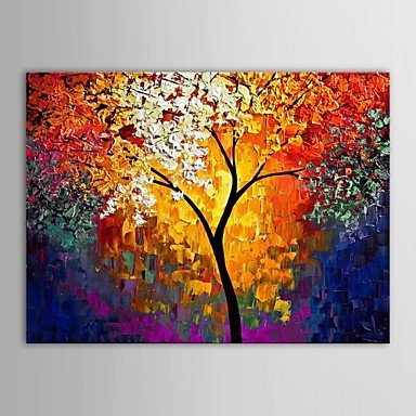 Hand-Painted Landscape One Panel Canvas Oil Painting For Home Decoration
