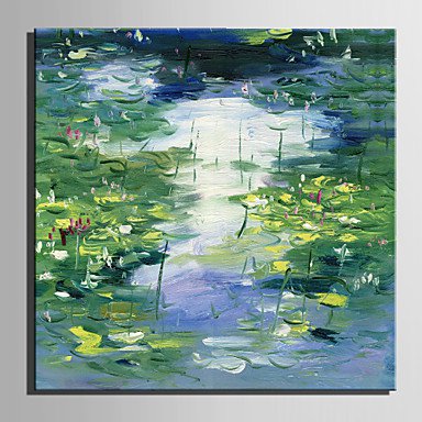Mini Size E-HOME Oil painting Modern Abstract Pond Scenery Pure Hand Draw Frameless Decorative Pai