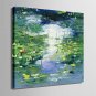 Mini Size E-HOME Oil painting Modern Abstract Pond Scenery Pure Hand Draw Frameless Decorative Pai